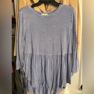 Altar'd State Soft Blue Tunic Top